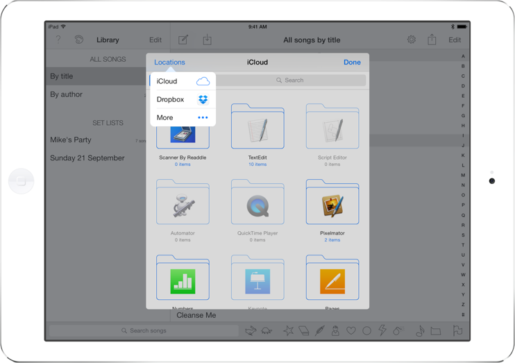 Document picker screenshot